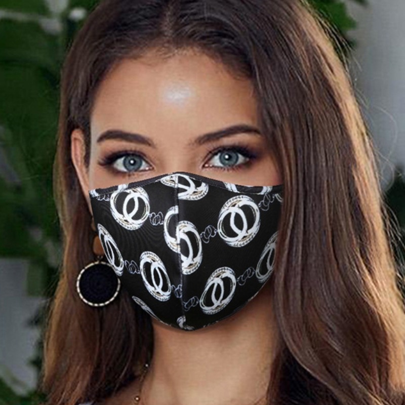 

lovely Print Carbon Black Face Mask