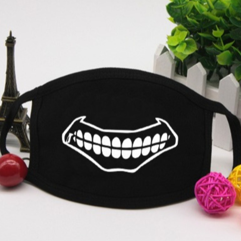 

lovely Print Carbon Black Face Mask
