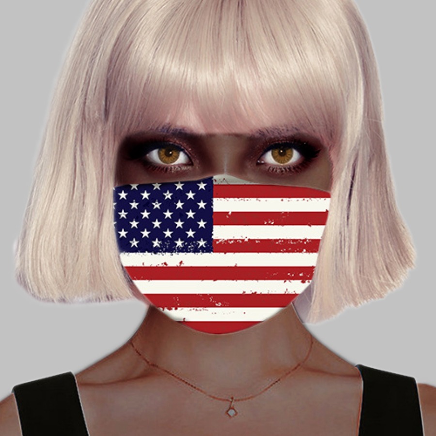 

lovely Print Blue Girl Face Mask