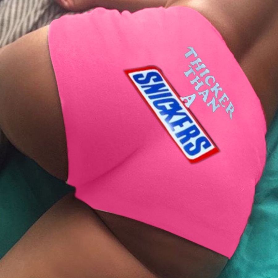 

lovely Sportswear Letter Print Rose Red Shorts
