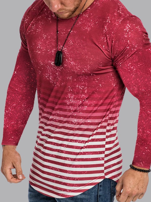 

lovely Leisure O Neck Print Red T-shirt