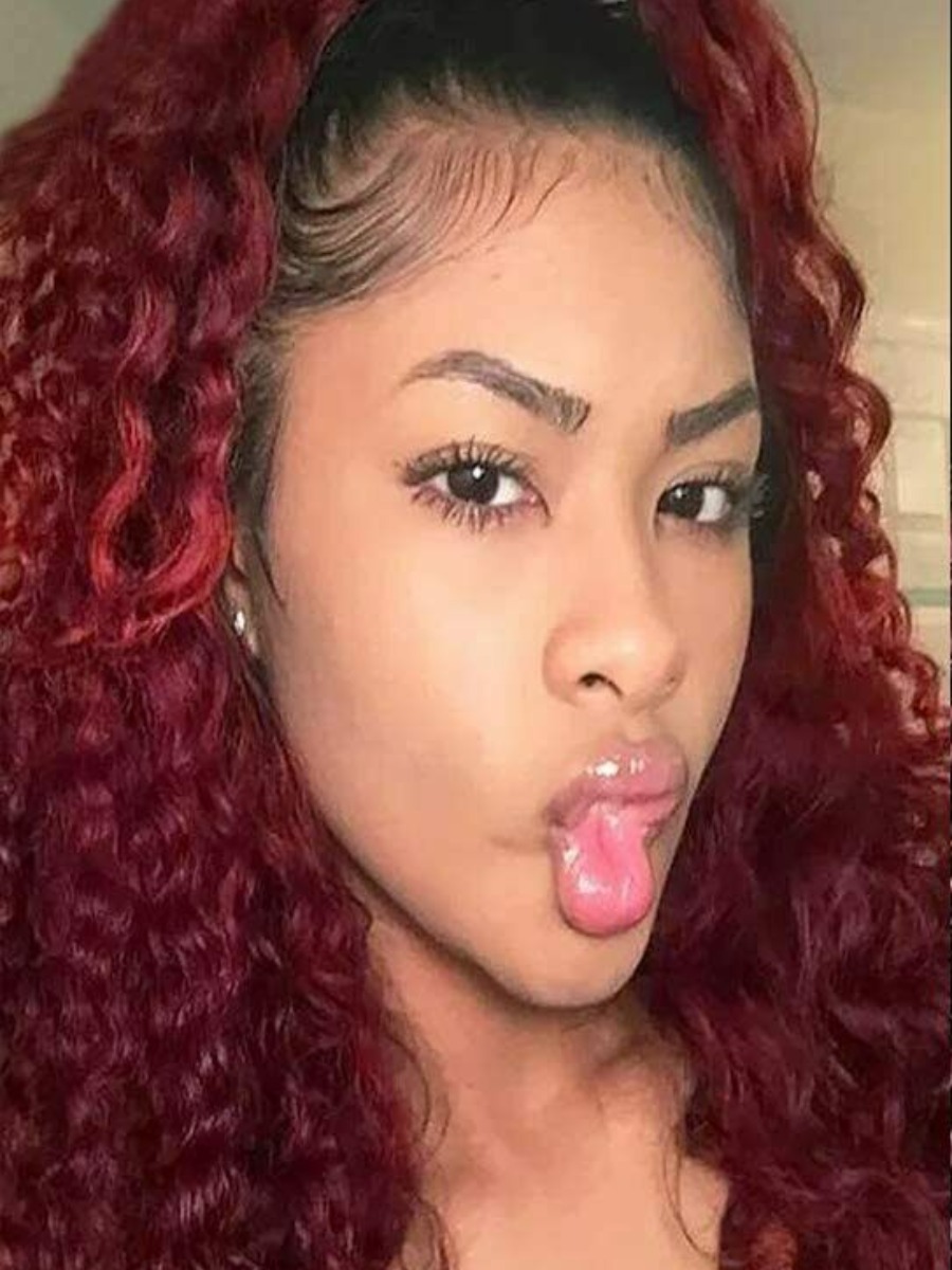 

lovely Trendy Long Curly Wine Red Wigs