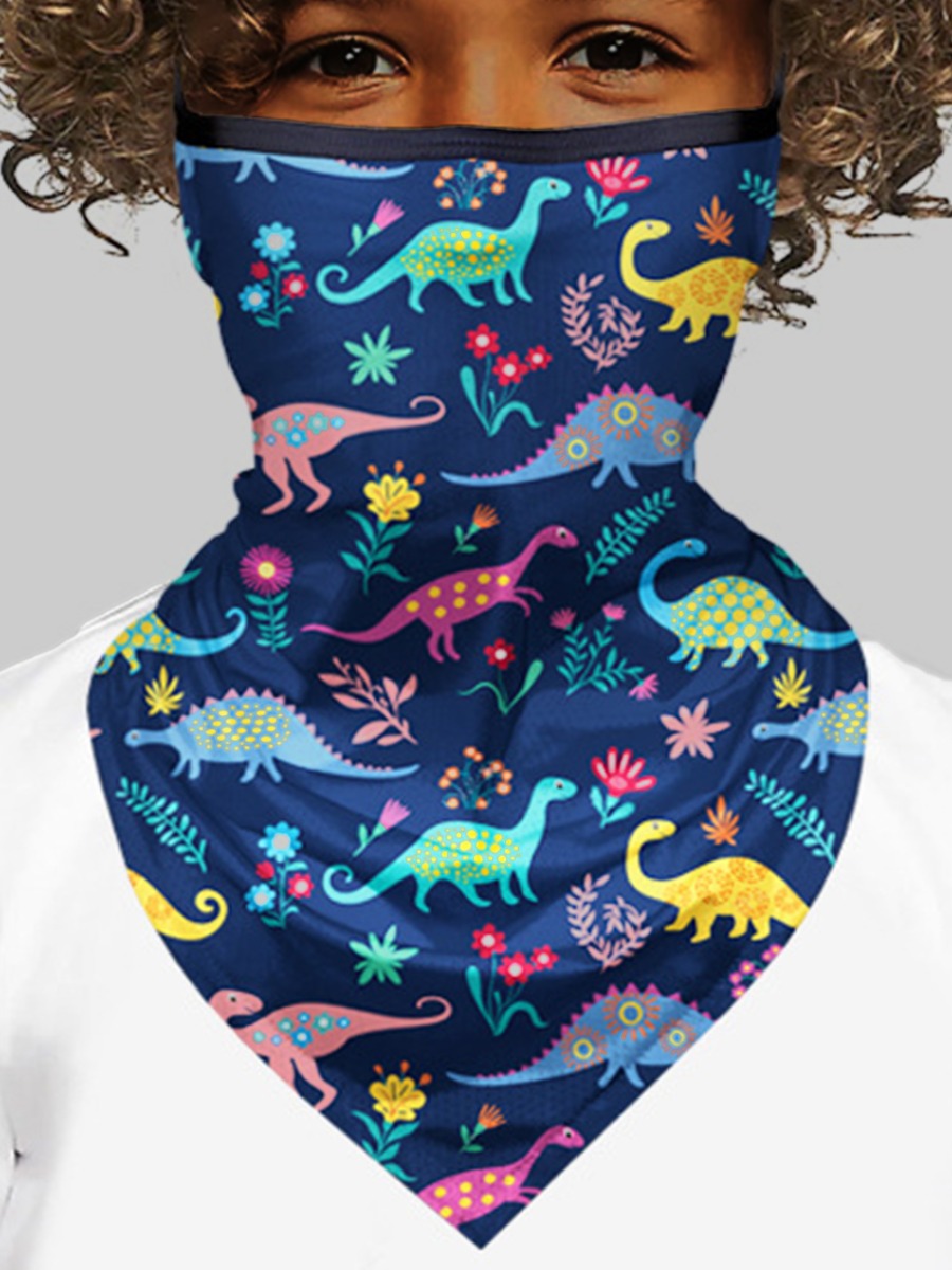 

lovely Cartoon Print Blue Girl Face Mask