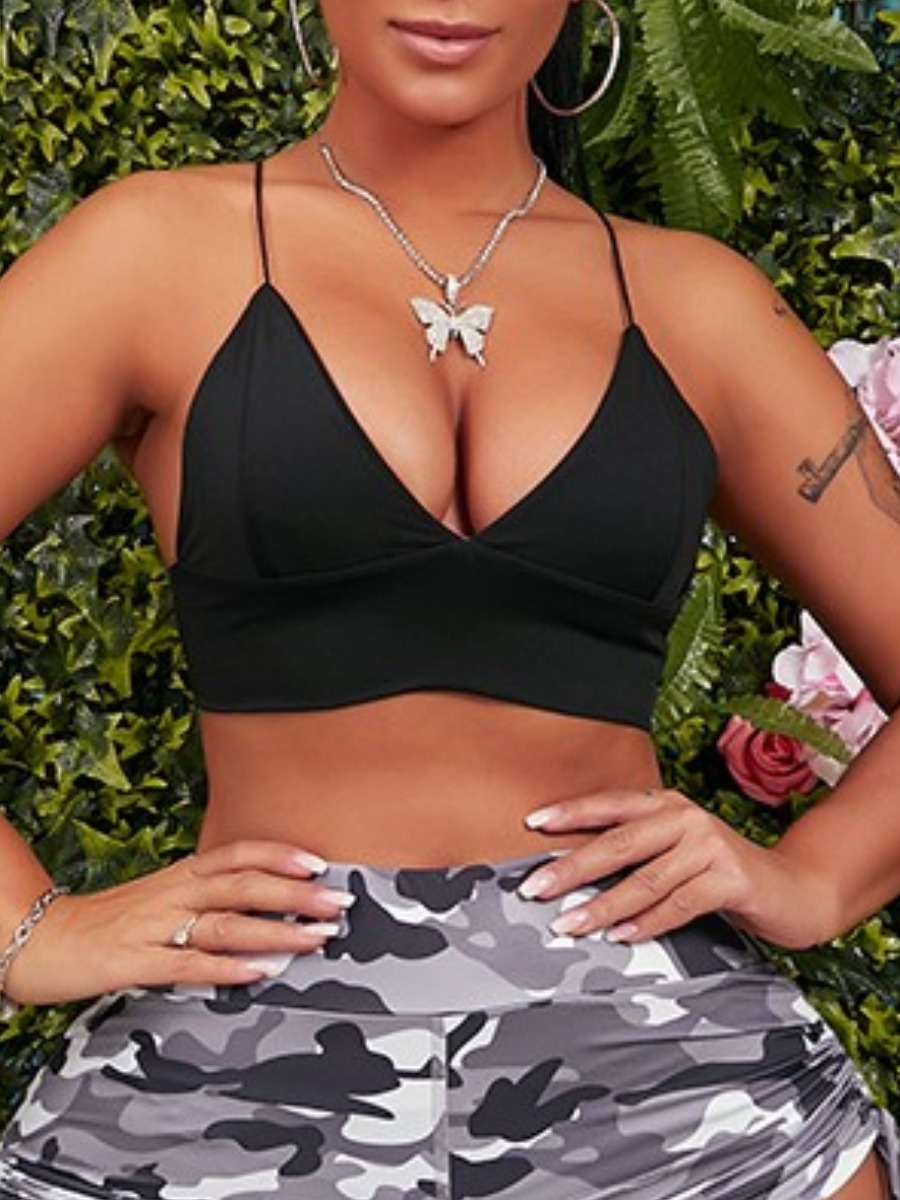 

lovely Sexy Spaghetti Strap Black Camisole
