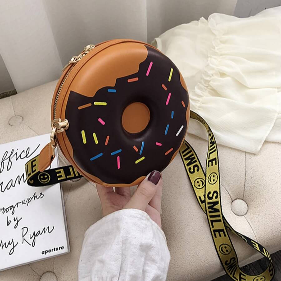 

Lovely Chic Doughnut Brown Crossbody Bag