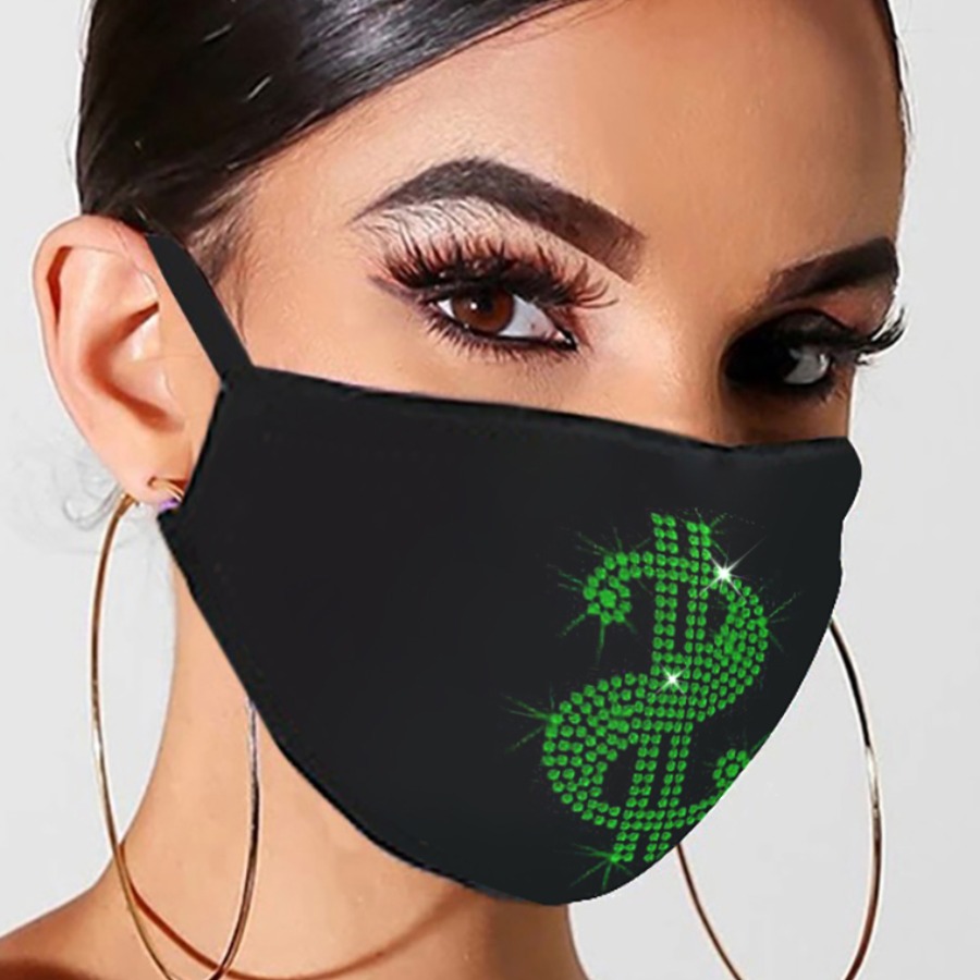 

Lovely Print Green Face Mask