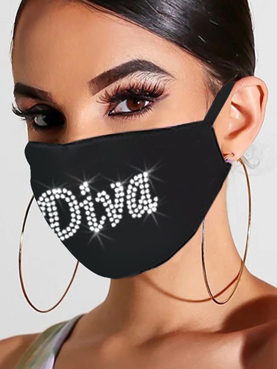 

Lovely Letter White Face Mask