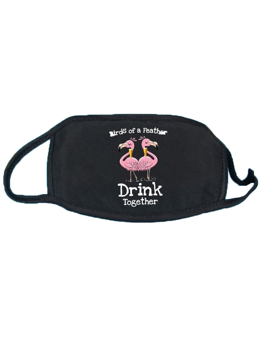 

Lovely Letter Print Pink Face Mask