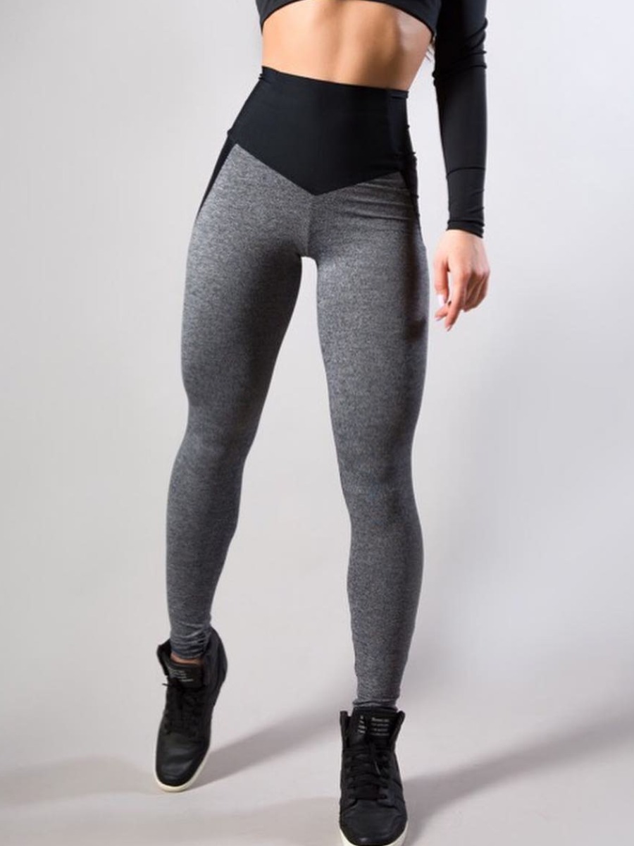 

Lovely Sportswear Patchwork Skinny Grey Pants
