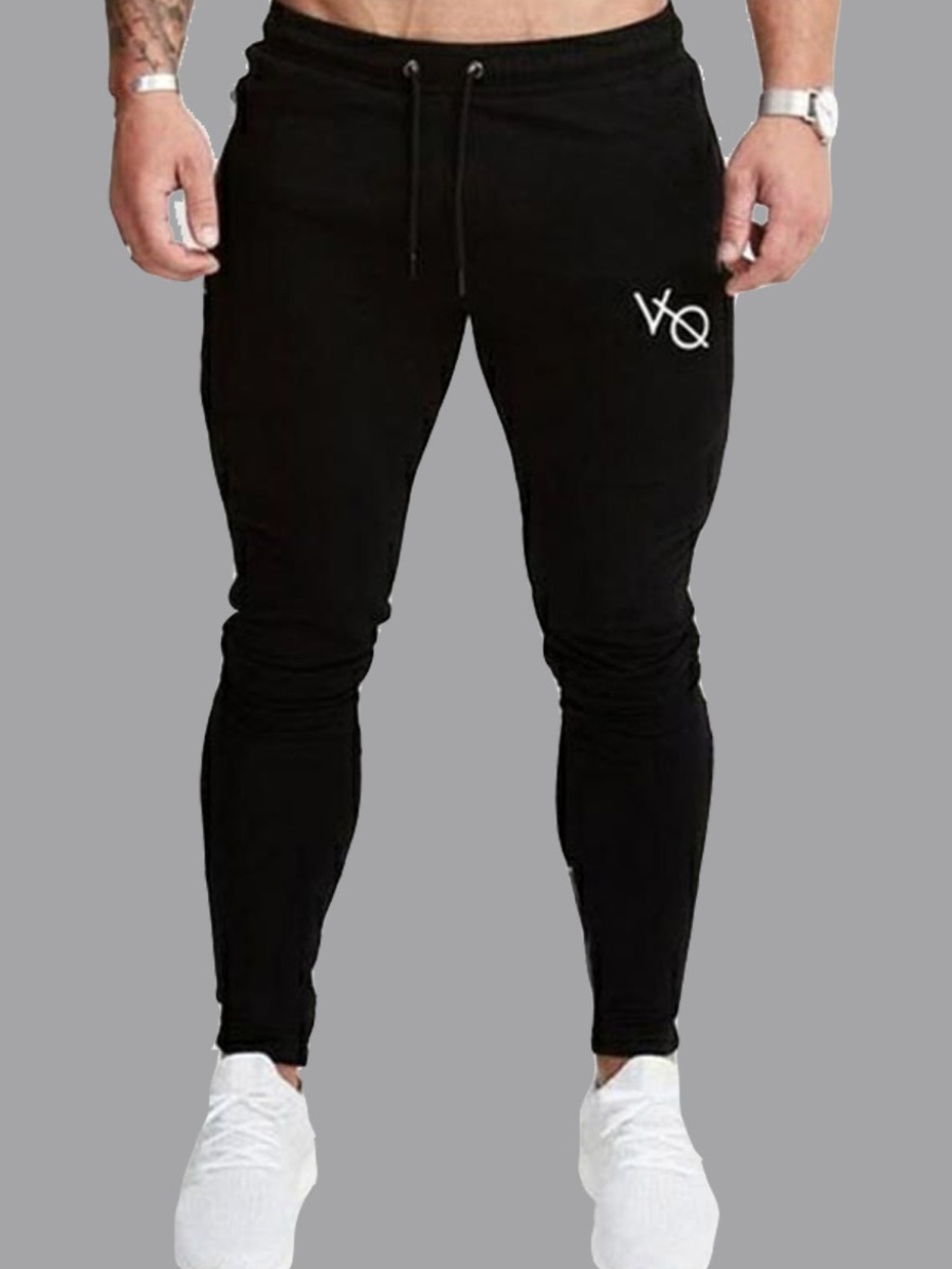 

Men lovely Sportswear Letter Basic Black Pants