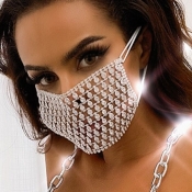 lovely Hollow-out Silver Face Mask