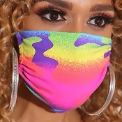 lovely Tie-dye Rose Red Face Mask