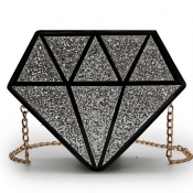 LW Chic Chain Strap Silver Crossbody Bags