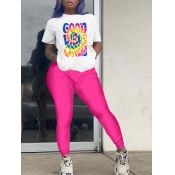 LW Letter Print Tie-dye Pants Set