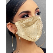 Lovely Sequined Gold Face Mask