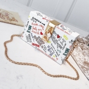 Lovely Chic Letter Print White Crossbody Bags