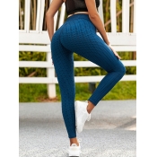 lovely Sportswear Basic Skinny Blue Plus Size Pant