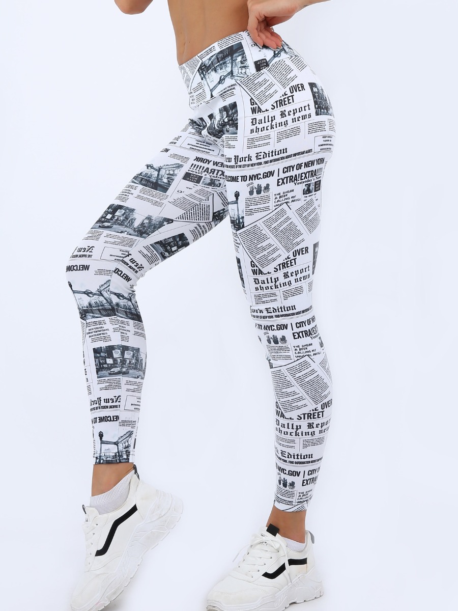 

lovely Sportswear Letter Print White Pants