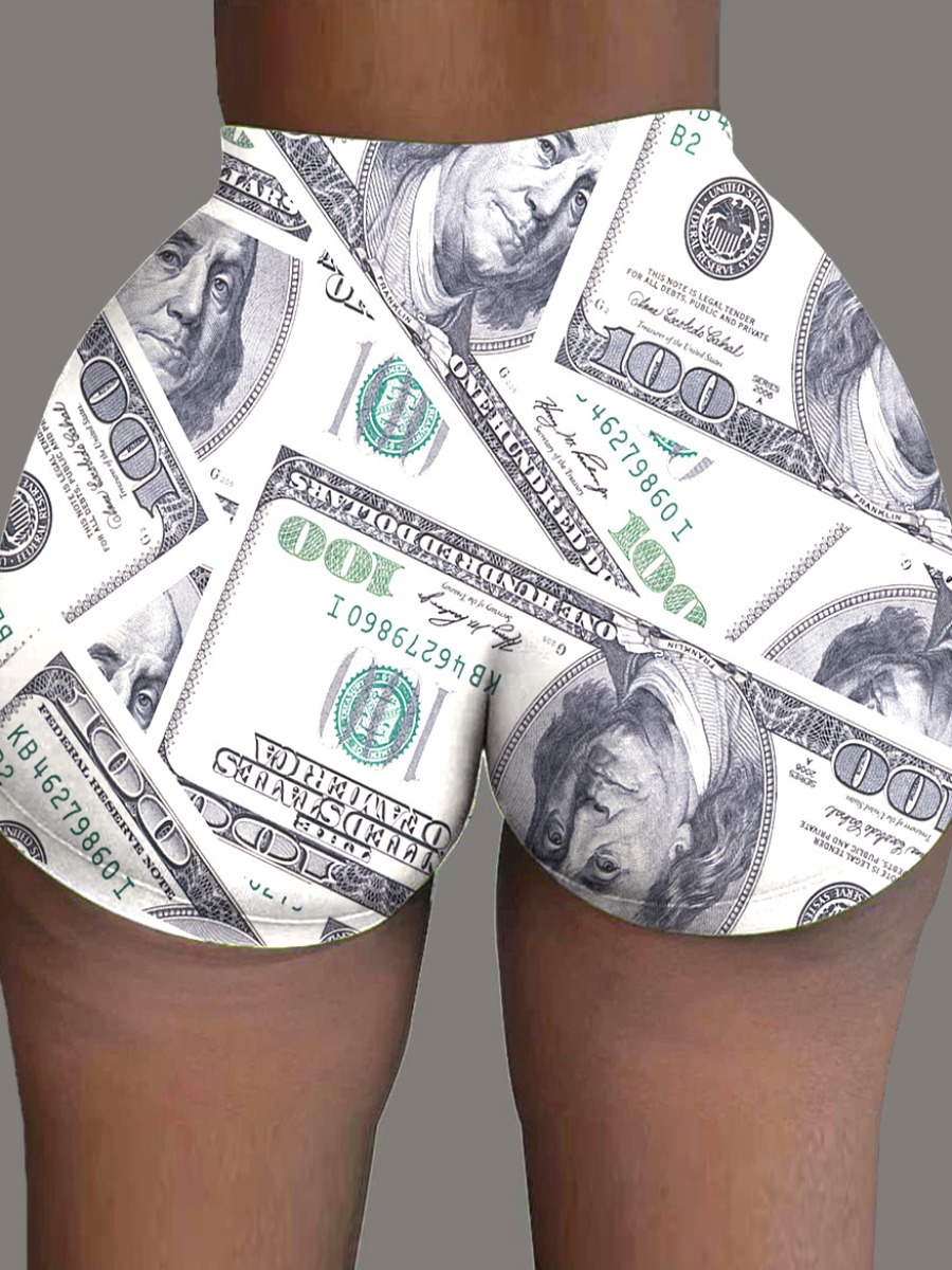 

lovely Trendy Print Black Shorts
