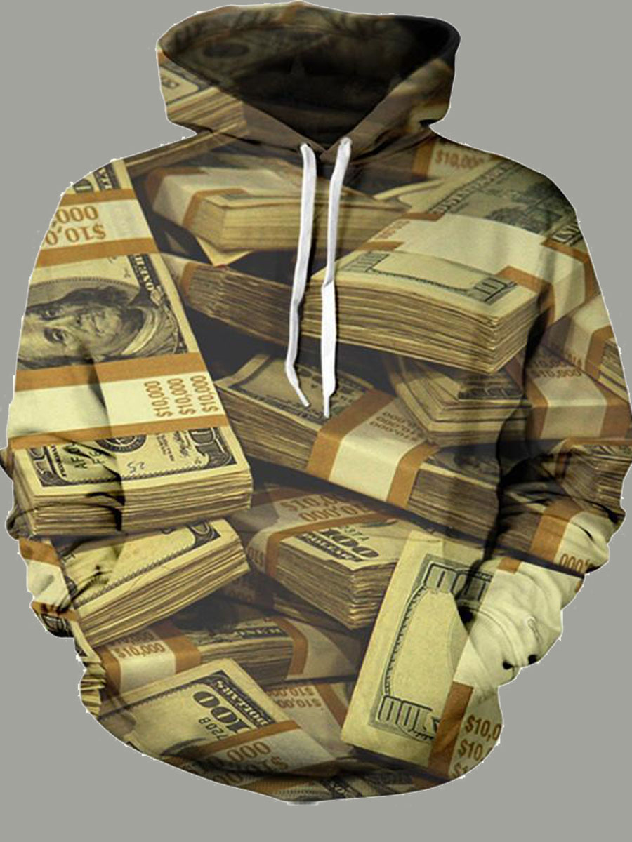 

Lovely Men Stylish Hooded Collar Print Multicolor Men Hoodie, Multi