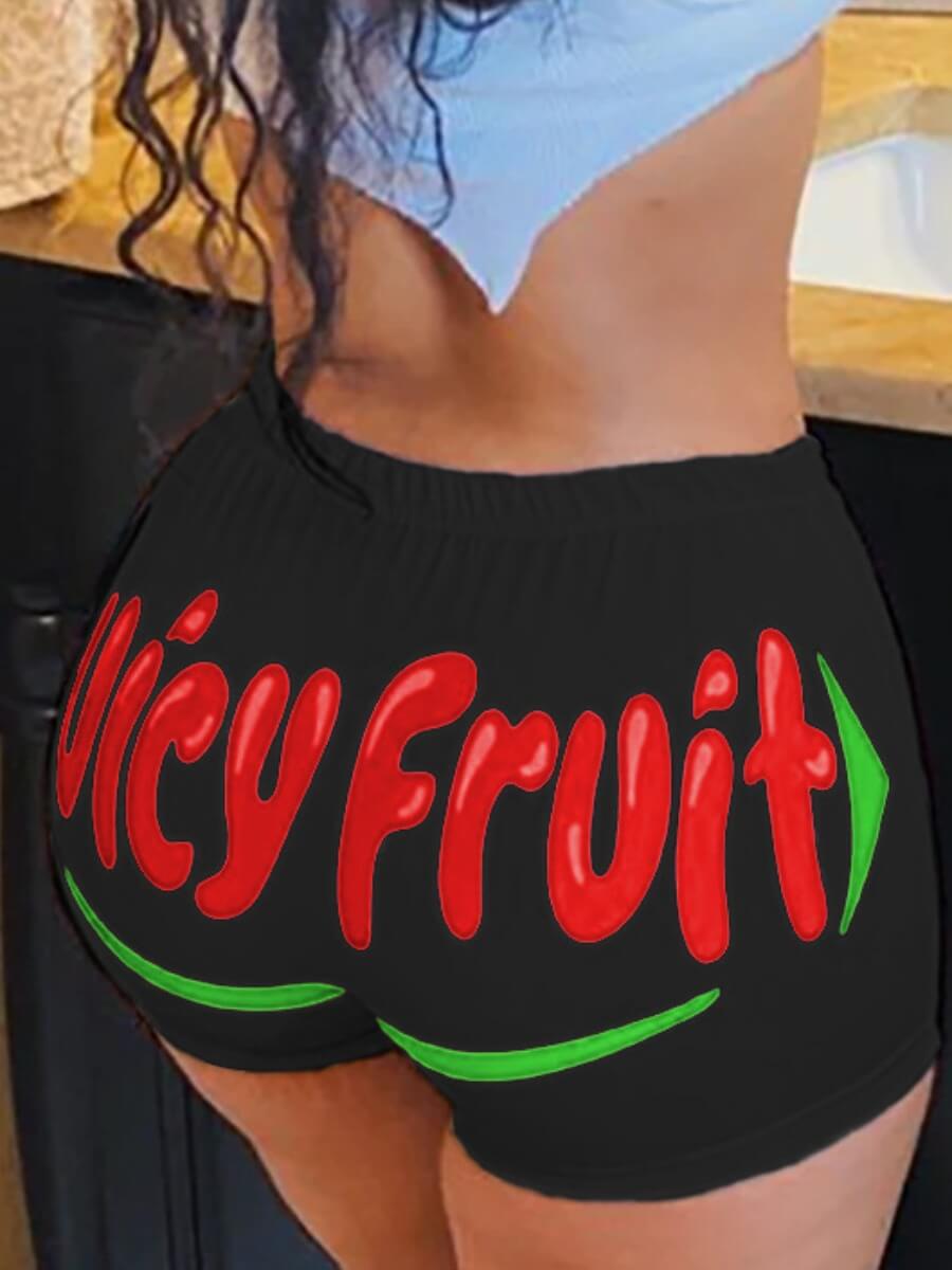 LovelyWholesale Casual Letter Red Shorts Summer Casual Spring Summer 2024