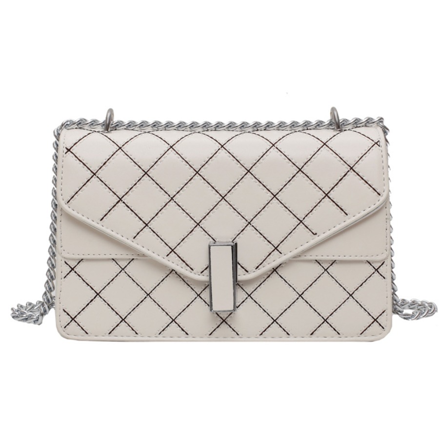 

lovely Trendy Chain Strap White Crossbody Bag