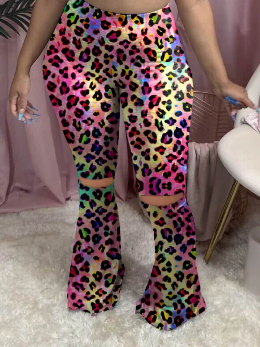 

Lovely Stylish Broken Holes Multicolor Pants, Multi