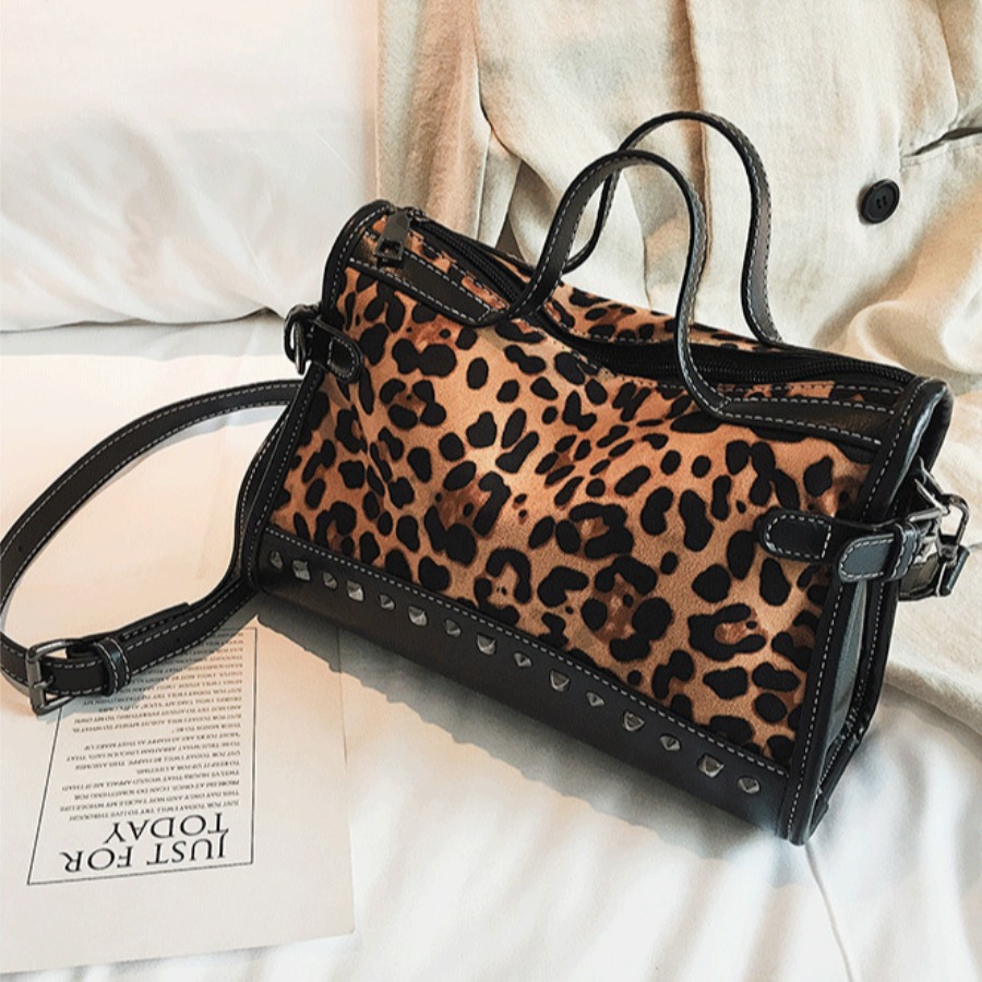 

lovely Trendy Leopard Print Patchwork Crossbody Bag