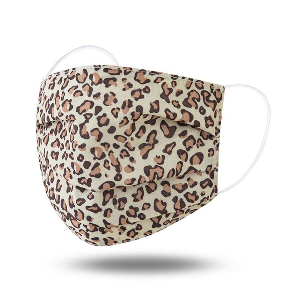 

lovely Leopard Print Khaki Face Mask