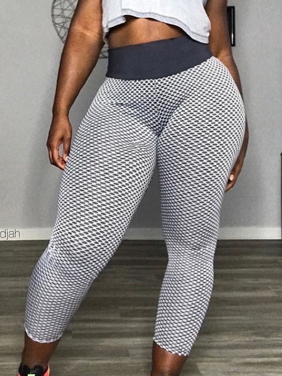 

lovely Sportswear Print Patchwork Grey Pants