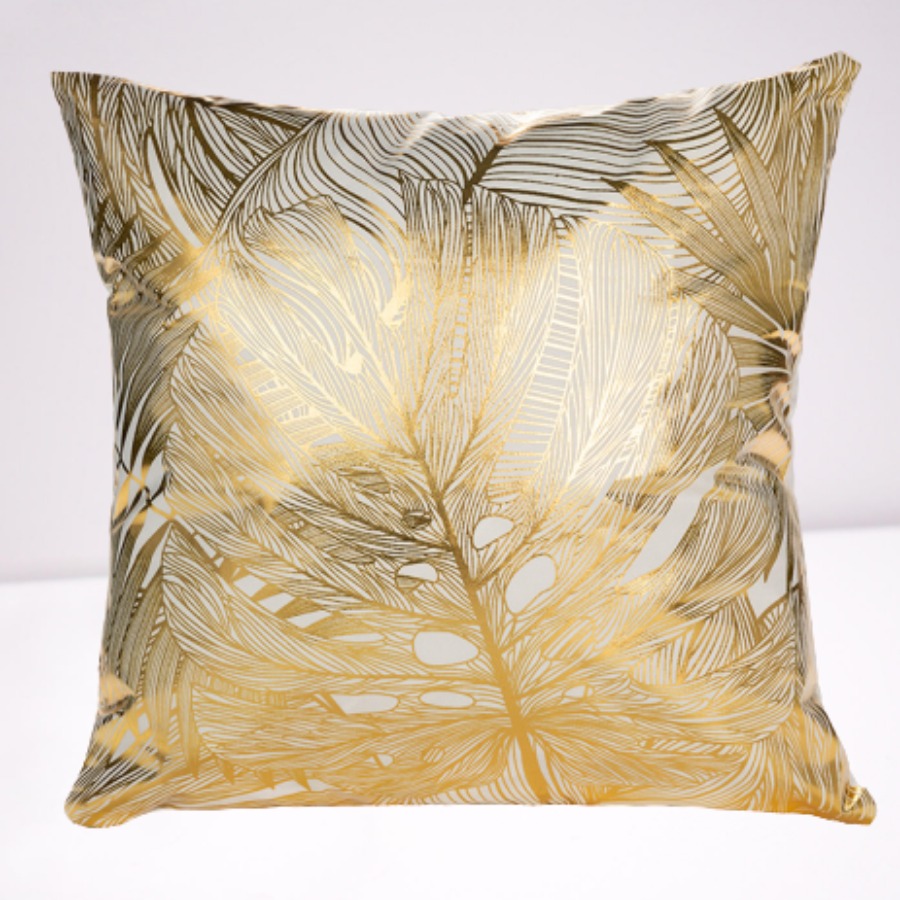 

lovely Cosy Print Gold Decorative Pillow Case