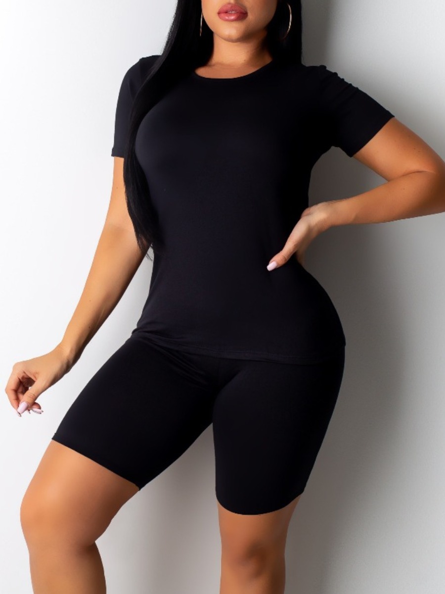 

lovely Sportswear Basic Skinny Black Loungewear