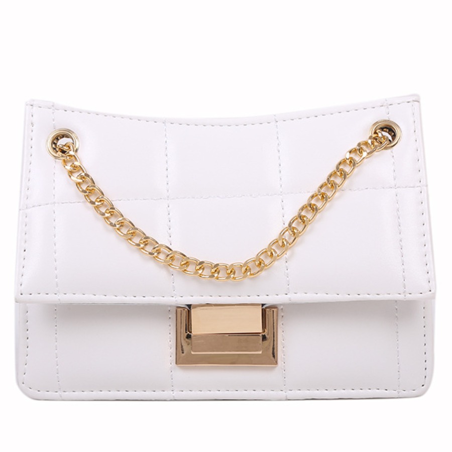 

lovely Chic Chain Strap White Crossbody Bag