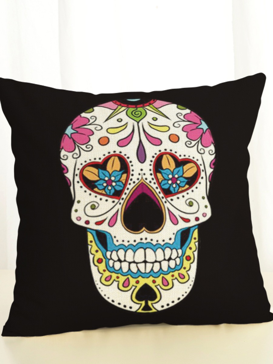 

lovely Chic Print White Decorative Pillow Case