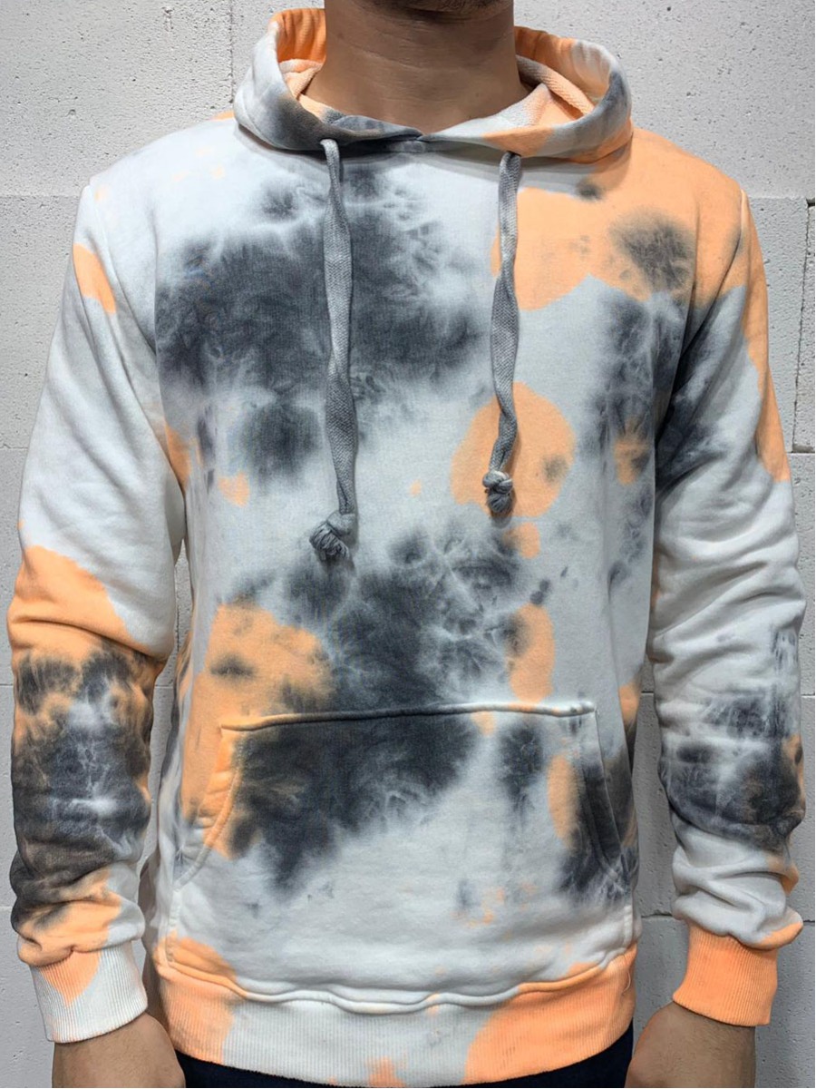 

lovely Stylish Hooded Collar Tie-dye Multicolor Men Hoodie, Multi