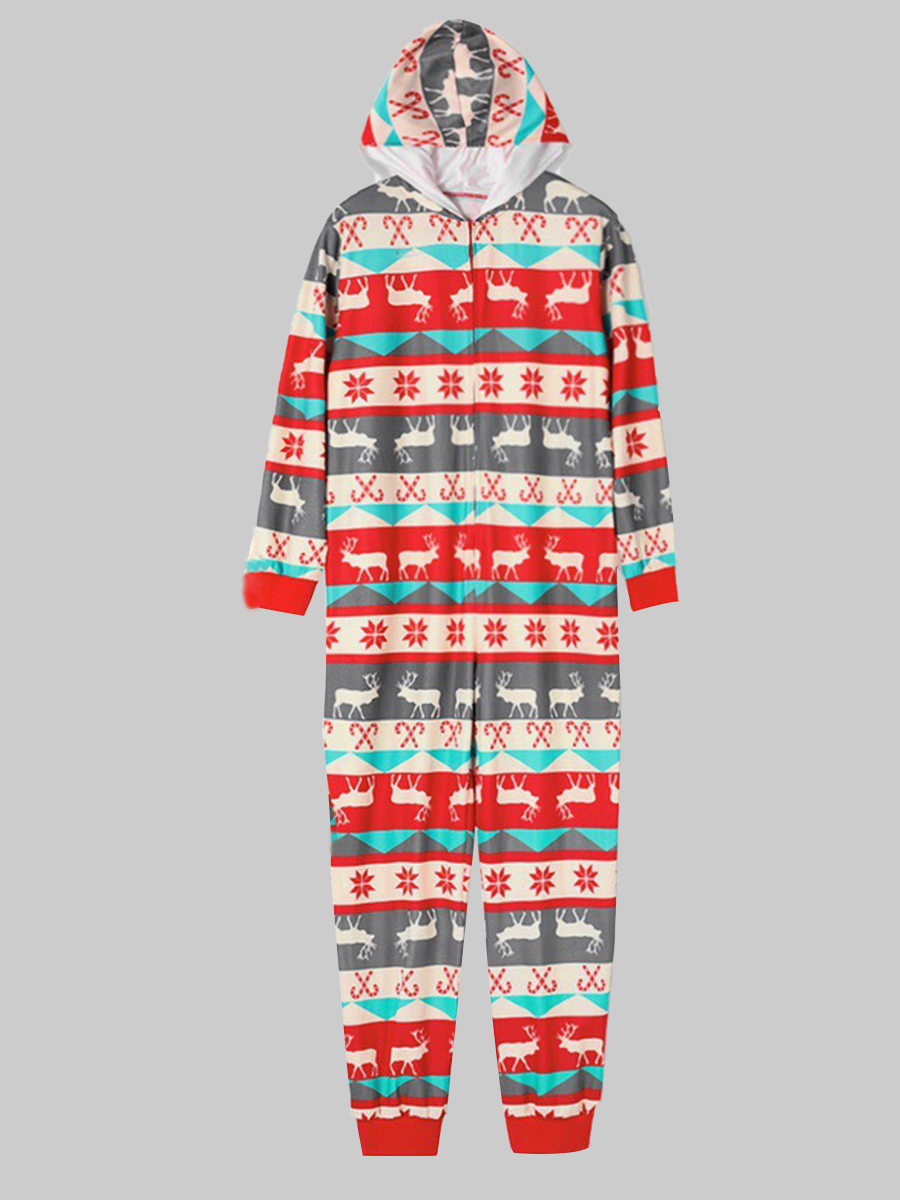 

lovely Casual Hooded Collar Print Multicolor Sleepwear, Multi