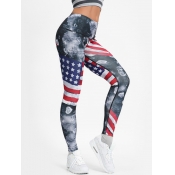 lovely Independence Day Sportswear Print Multicolo