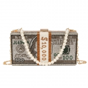 Lovely Chic Chain Strap Light Grey Crossbody Bag