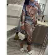 LW Stylish Turtleneck Print Multicolor Two Piece P