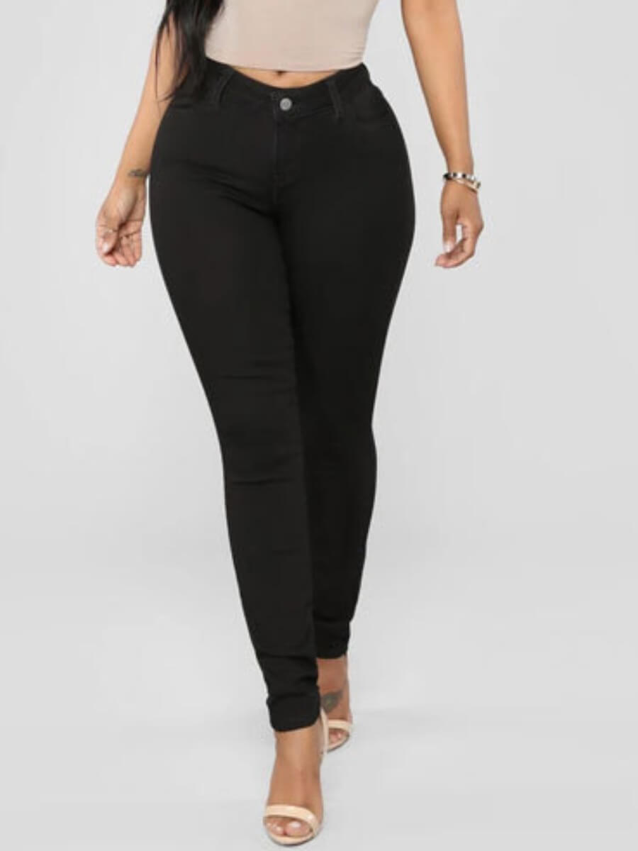 

LW BASICS Casual Skinny Black Jeans