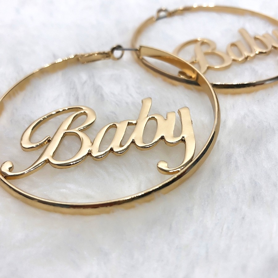 

lovely Chic Letter Gold Earring