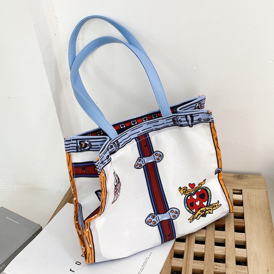 

lovely Trendy Print Blue Shoulder Bag