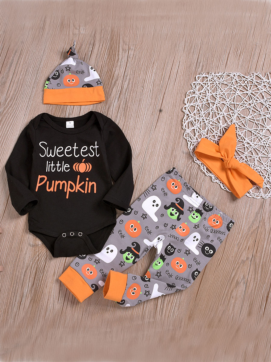 

lovely Sweet O Neck Print Black Girl Two-piece Pants Set