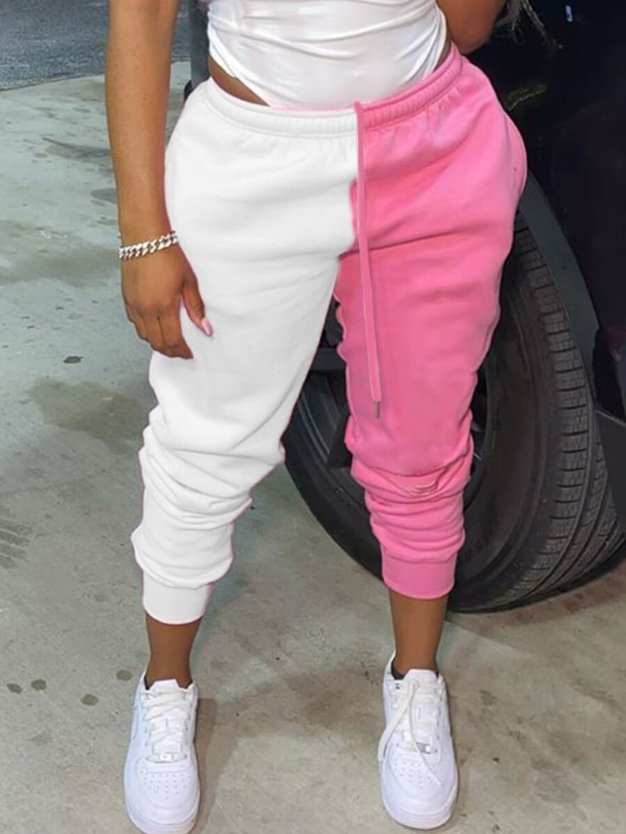 

Lovely Street Patchwork Pink Pants