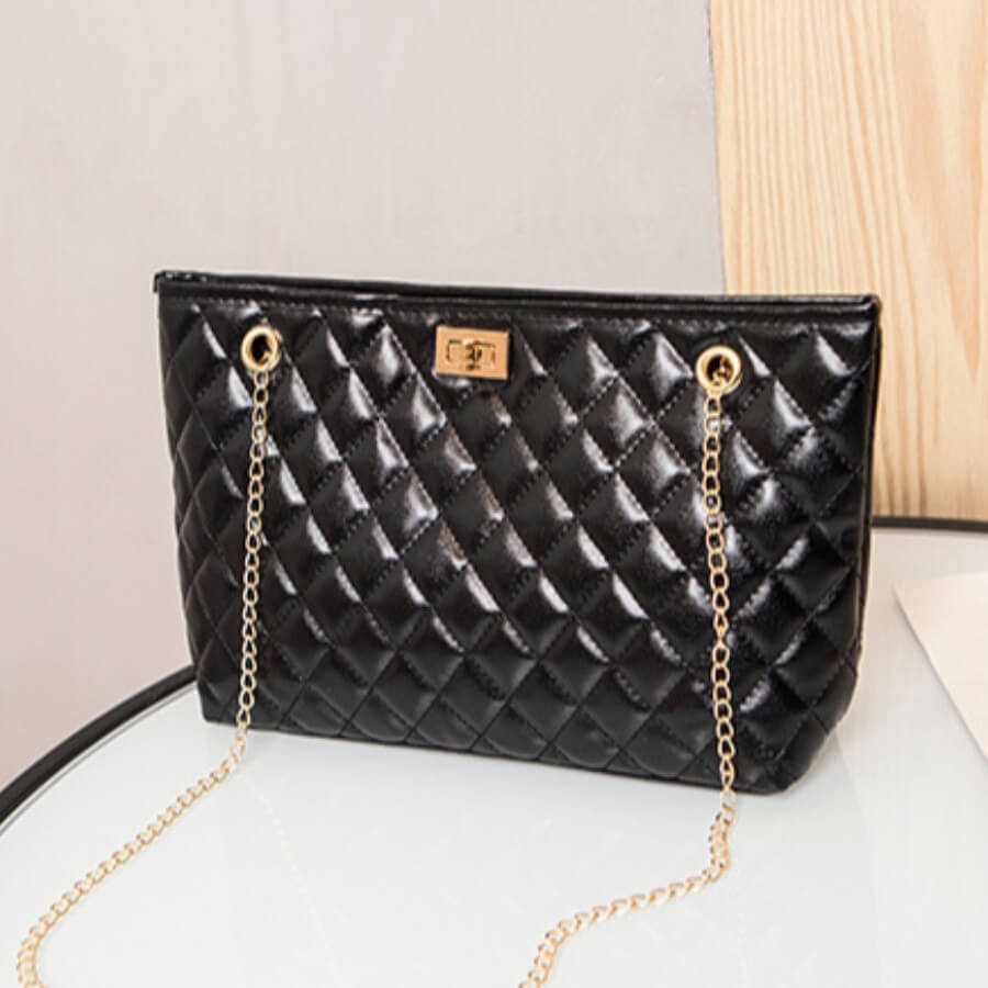 Lovelywholesale coupon: LW Casual Chain Strap Black Crossbody Bag