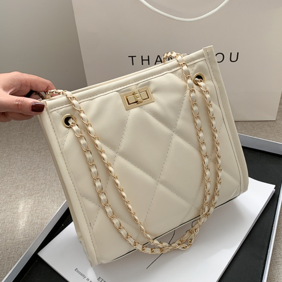 

lovely Chic Chain Strap White Crossbody Bag