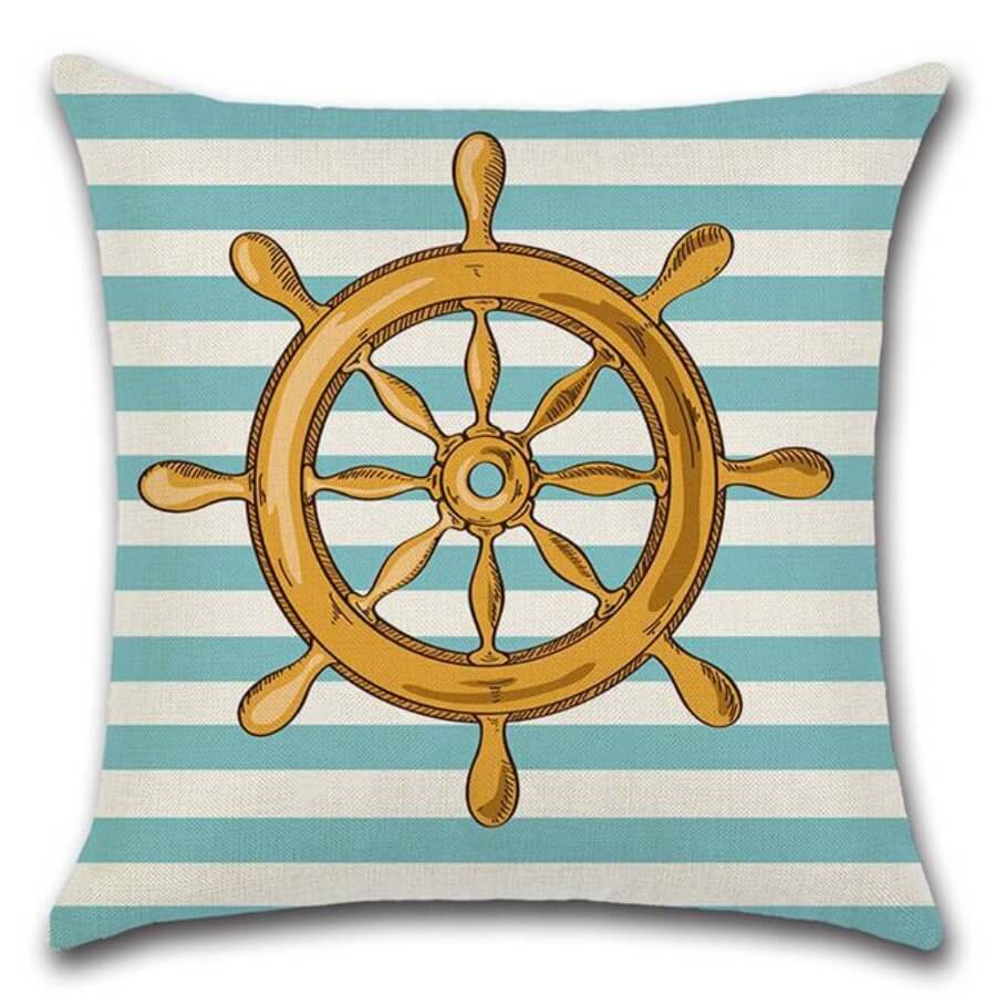 

Lovely Stylish Striped Print Blue Decorative Pillow Case