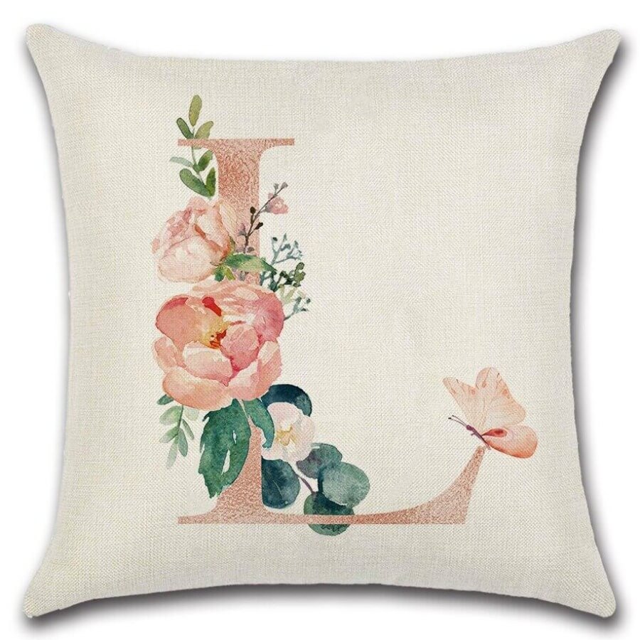 

Lovely Chic Plants Print Light Pink Decorative Pillow Case