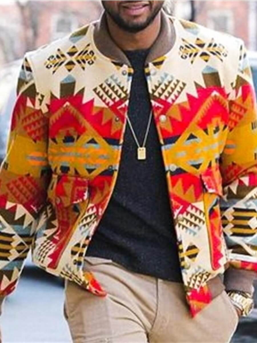 

Lovely Street Print Multicolor Men Jacket, Multi