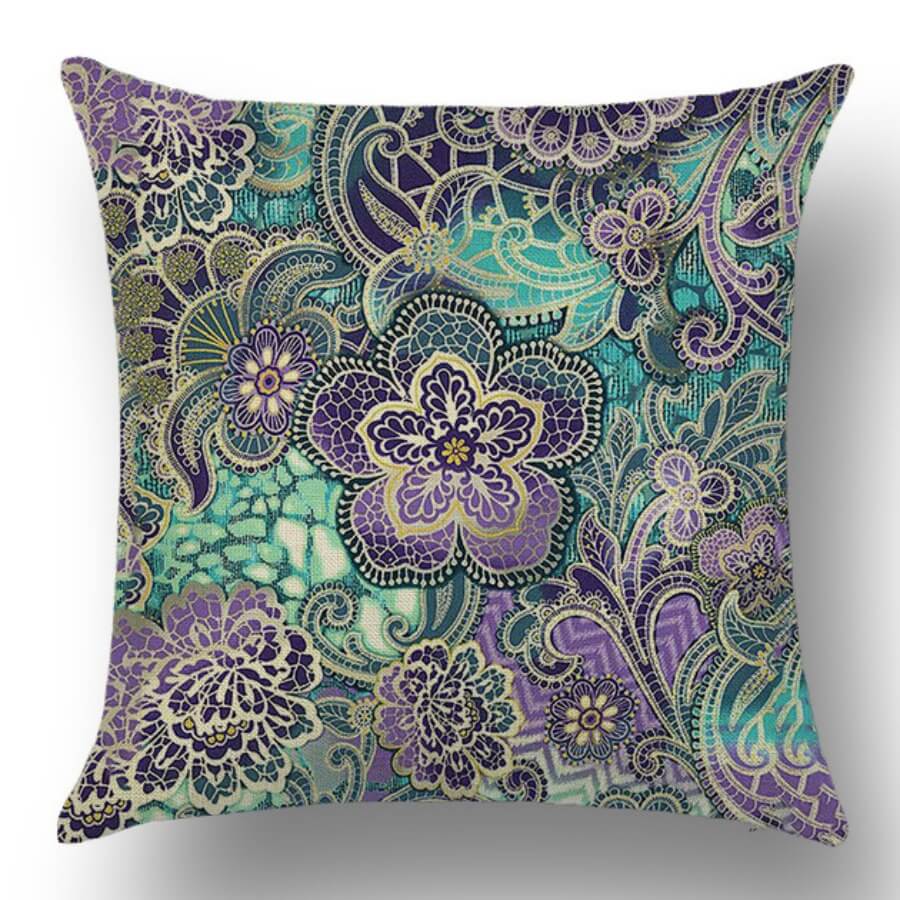

Lovely Trendy Print Green Decorative Pillow Case